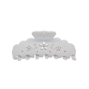 Big Effing Clip in Blanc Fleur Eyelet