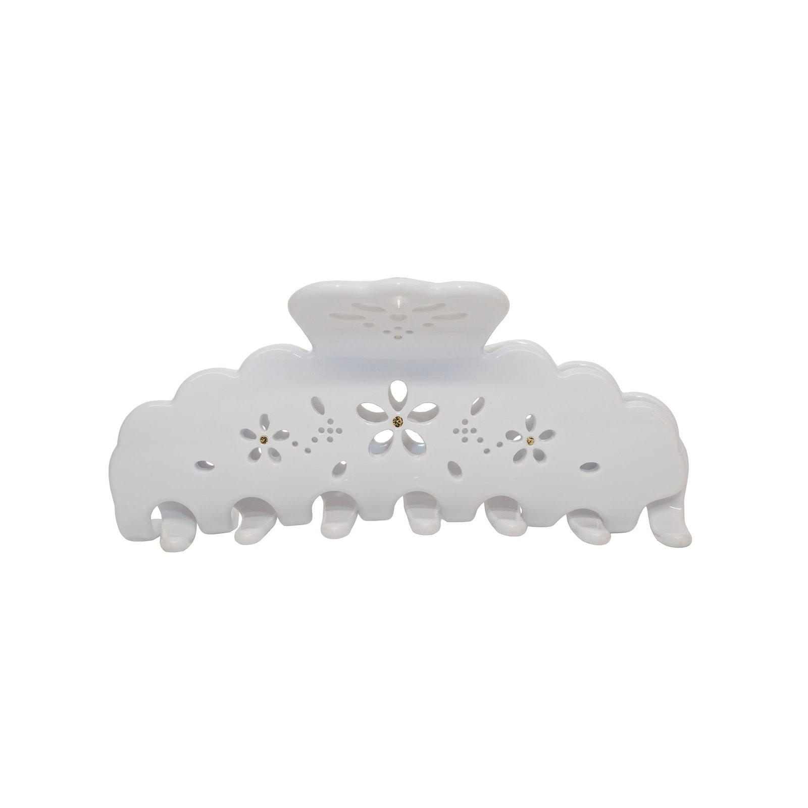 Big Effing Clip in Blanc Fleur Eyelet