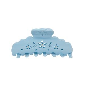 Big Effing Clip in Blue Fleur Eyelet