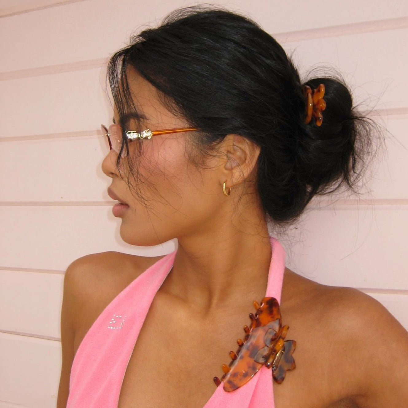 Big Effing Clip in Tortoise Hibiscus - 图片 2