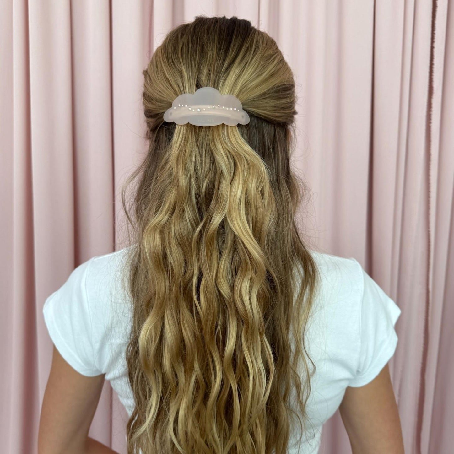 Ponytail Barrette in Pink Cloud - 图片 3