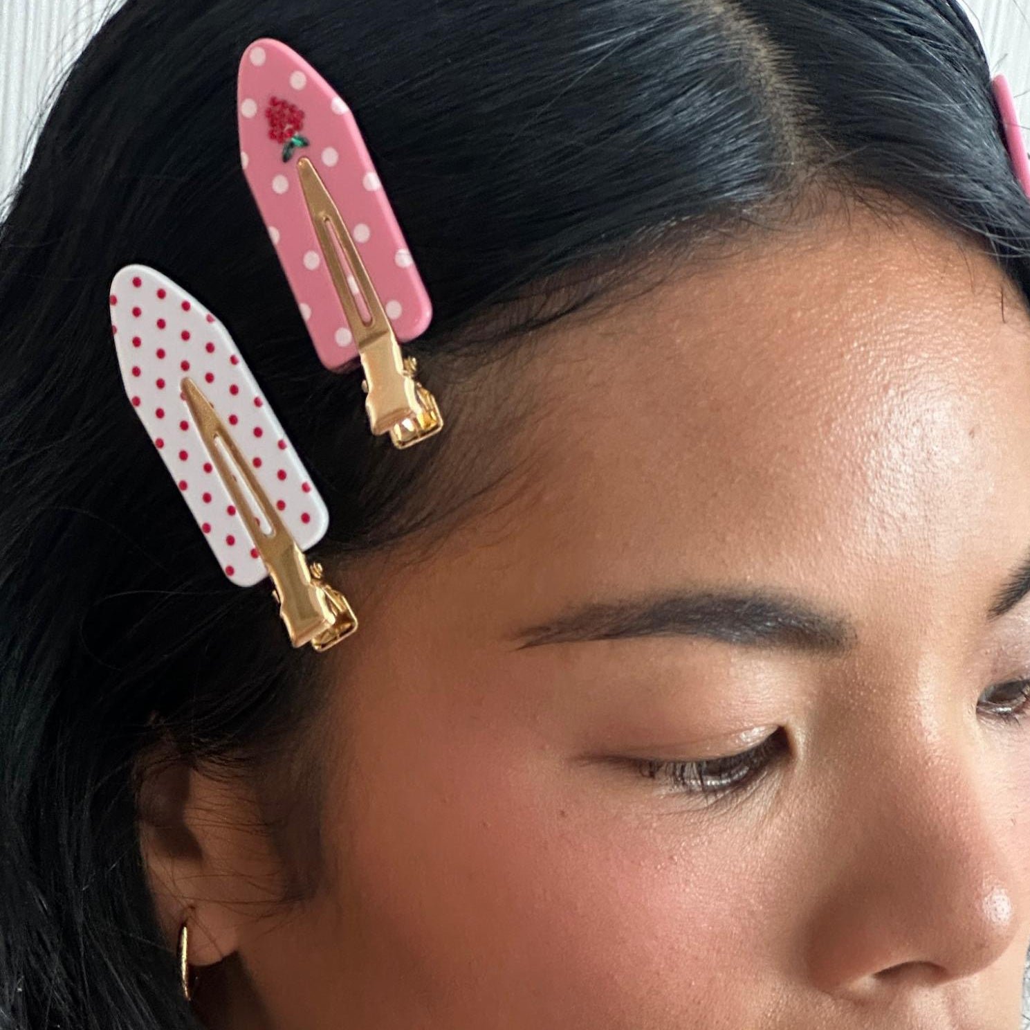 Popstar Clips in Sweet Berry Dot - 图片 2