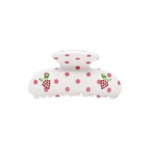 Sweetheart Clip in Coconut Berry Dot