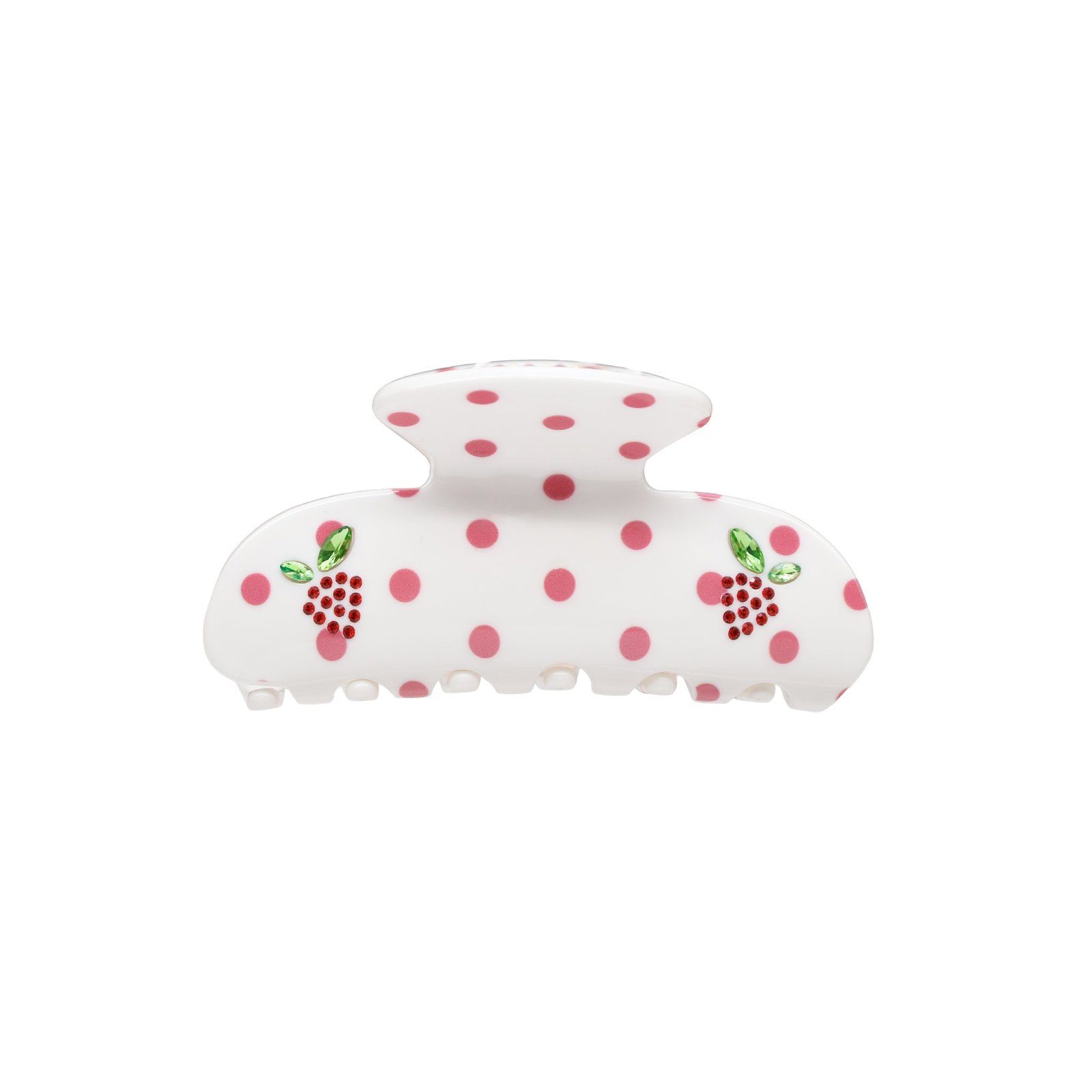 Sweetheart Clip in Coconut Berry Dot